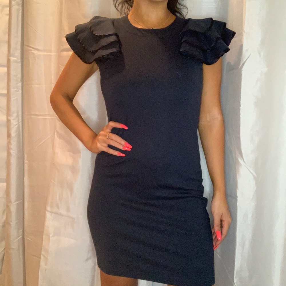Boutique knee length navy blue dress